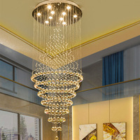 Lustre moderne minimaliste LED créatif de luxe en cristal pour salle à manger, salon, hôtel, escalier, villa, lustres sur mesure