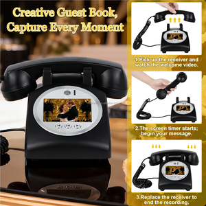 Téléphone <span class=keywords><strong>portable</strong></span> pour livre d'or vidéo et audio, design <span class=keywords><strong>portable</strong></span>, vente chaude, pour mariage, fête, photomaton, livre d'or vidéo, téléphone de mariage - Product Image 5