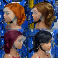 Promotion à 15 $ : Perruques Courtes en Cheveux Humains Pas Chères, Perruques Frontales 13x4 en Dentelle Complète, Cheveux Humains Vierges Bruts pour Femmes
