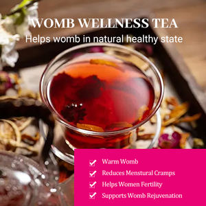 Approche holistique du thé de désintoxication de l'utérus à base de plantes naturelles pour soulager les douleurs menstruelles, nettoyer le bien-être et guérir en sachets de thé de style sachet - Product Image 2