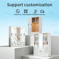 Armoire industrielle en acier pour chambre à coucher, rangement de vêtements, idéale pour la location