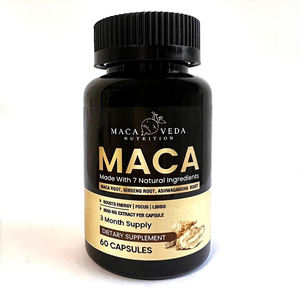 Suplemento Dietético de Maca Extra Fuerte - Hecho con 7 Ingredientes Naturales, Apoya la Vitalidad y el Rendimiento Masculino, 60 Cápsulas - Product Image 1