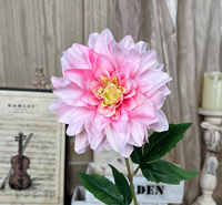 Magnifique bouquet de fleurs de dahlia en soie réaliste fait main pour décoration de Noël, extérieur et jardin