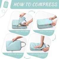 Cubes d'emballage de compression de haute qualité pour les organisateurs de bagages légers et pliables de voyage pour les valises