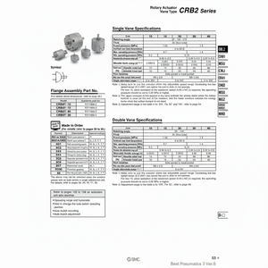 Capteur de mesure d'angle et de position linéaire d'actionneur rotatif CDRB2BW15-270SZ pneumatique SMC - Product Image 1