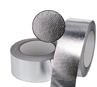Ruban adhésif en aluminium renforcé avec fibre de verre et tissu, 100 mm, isolant, réfléchissant, résistant à la chaleur, ignifuge, adhésif en caoutchouc