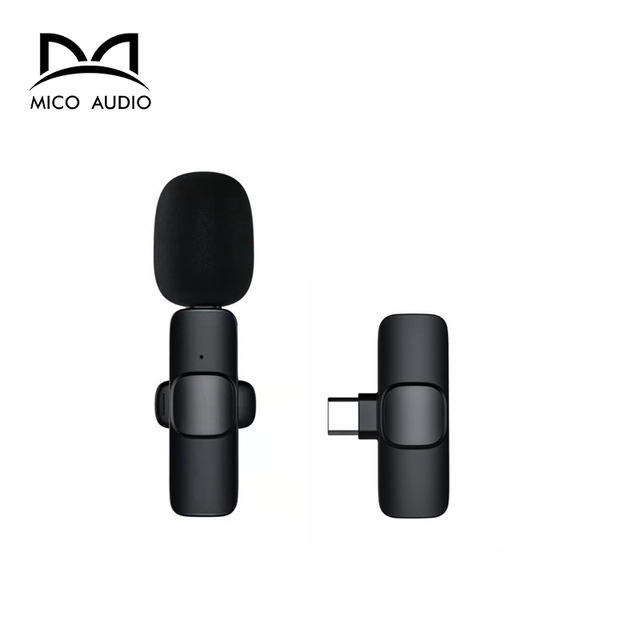 Hot Selling K8 K9 Mini Wireless Lavalier Microphone Condenser Lapel Mic for Vlogging for Smartphones Made of Plastic