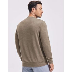 Suéter de Manga Larga con Cuello Redondo para Hombre FOXA, Suave, Elástico, Transpirable, Informal, con Bolsillo con Cremallera - Product Image 2