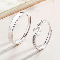 Anneau de couple en diamant de luxe de haute qualité ZHILIAN, anneau de fiançailles pour femmes et hommes