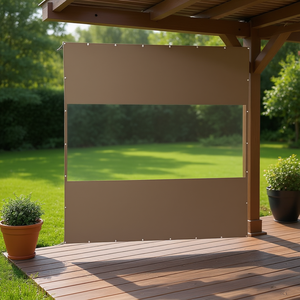 Cortina de Panel Transparente para Exteriores, 18 Oz, Impermeable, de PVC y Poliéster, Resistente a la Intemperie y a Desgarros, para Gazebos y Pérgolas - Product Image 2