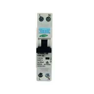 مفتاح حماية تيار التسرب 1P + N 16amp, قطب واحد RCBO الكهربائي RCD