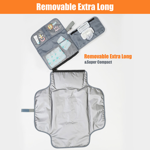 กระเป๋าใส่ผ้าอ้อมเด็กอเนกประสงค์ ผลิตจากผ้า Oxford พกพาสะดวก พร้อมแผ่นรองเปลี่ยนผ้าอ้อม เหมาะสำหรับแขวนรถเข็นเด็ก สามารถปรับแต่งโลโก้ได้ - Product Image 4