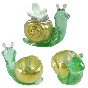 DIY Kristal drop lem semen snail pot bunga silikon cetakan kreatif dekorasi snail sapi drop lem kotak penyimpanan cetakan