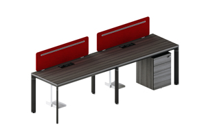 Vente en gros de meubles commerciaux au design moderne cloisons de poste de travail pour ordinateur table de personnel de bureau pour 4 personnes bureau - Product Image 3