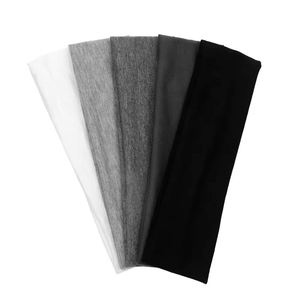 Wholesale Gym Custom Logo Elastic Running Workout Sweatband Solid Color Blank Sport Headband - Product Image 3