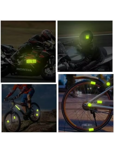 Autocollants et <span class=keywords><strong>bandes</strong></span> réfléchissants fluorescentes de sécurité pour casques de moto et de voiture, pour le commerce électronique transfrontalier, garantie 1 an - Product Image 3