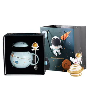New design newborn baby mug gift set for children with astronaut pattern