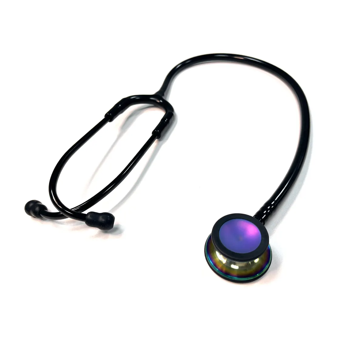 Stéthoscope médical classique à double tête en acier inoxydable avec tubes colorés en PVC stéthoscope à double tête pour médecin pour la vente en gros