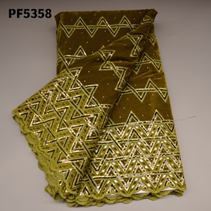 Mooie Afrikaanse Kant Stoffen 2022 Nigeriaanse Pailletten Franse Tule Kant Borduurwerk Nieuwe Fluwelen Kant - Product Image 5