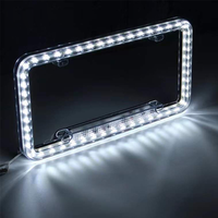 Cadre de plaque d'immatriculation à LED phosphorescente personnalisé et coloré, porte-plaque standard USA, cadre de plaque d'immatriculation pour voitures