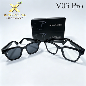 แว่นตาอัจฉริยะ V03 Pro กล้อง 8MP บันทึกวิดีโอ 1080p ไมโครโฟนคู่ตัดเสียงรบกวน รองรับบลูทูธสำหรับฟังเพลงและโทรออก  ระบบส่งสัญญาณ WIFI - Product Image 1