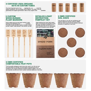 5 tipos orgánicos para interiores/exteriores, kit de inicio para jardín, macetas para cultivar verduras para uso doméstico, flores artificiales - Product Image 2