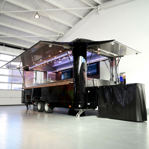 Camion de restauration mobile moderne de style capsule, cuisine en acier inoxydable, 5,8 m, double essieu tandem, véhicule de restauration mobile extérieur - Product Image 1