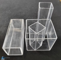 Tube carré acrylique transparent PMMA tige creuse en plastique pour présentoir bricolage artisanat Guide de lumière housse de protection coupe personnalisée à la taille