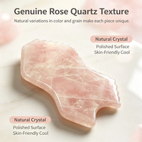 Outil de massage Gua Sha en quartz rose, planche de Gua Sha en quartz rose pour le modelage de la taille, yoga facial pour SPA, facile à transporter avec boîte cadeau et pochette