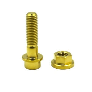 Vis à tête hexagonale filetée en laiton avec rondelle et écrou à ressort M6, finition brute, fixation personnalisée, filetage grossier, grade GR5 - Product Image 3