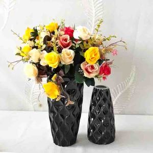 Jarrón de Cerámica Decorativo para Plantas de Interior, Estilo Nórdico Minimalista Moderno, Color Blanco y Negro, para Decoración del Hogar - Product Image 3