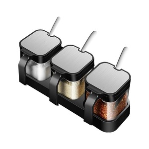 新款调料罐玻璃盐调味瓶轻豪华厨房盒套装10-20元 - Product Image 5