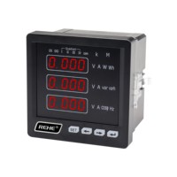 LED tampilan Digital arus tegangan frekuensi Amp Volt hz Multimeter tiga fase kwh Cos