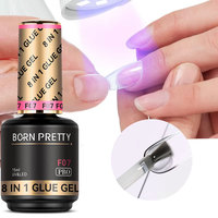 BORN PRETTY 15ml Gel Colle à Ongles Multifonction 8-en-1 Créez Votre Propre Marque pour Ongles à Presser et Extensions d'Ongles