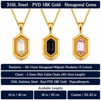 Colliers minimalistes pour femmes WANQI en acier inoxydable, pendentif en zircon imperméable, chaînes plaquées or très vendues avec diamants