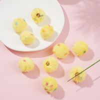 Pendentif pompon suspendu en fausse fourrure de lapin à pois 8 couleurs de 30 mm, boule en peluche douce, accessoire de porte-clés DIY, pendentif en acrylique