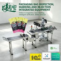 Machine de marquage laser en ligne personnalisée pour la réinspection des pochettes souples, la suppression des défauts, la résolution du problème de superposition et d'adhérence double des sacs