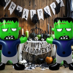 Decoración Inflable de Frankenstein para Jardín de Halloween, Monstruo Verde, Decoración de Jardín para Exteriores, Figura Inflable de PVC - Product Image 2