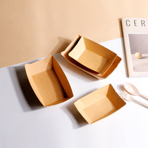 Biodegradabile usa e getta Eco Friendly Chips di pollo Popcorn Hamburger Dessert cibo imballaggio ciotola piatto da asporto scatola barca - Product Image 2