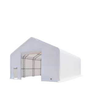 Abri de stockage en acier galvanisé à double poutre robuste de 20x63x15 pieds pour voitures, véhicules extérieurs, bateaux, <span class=keywords><strong>moto</strong></span>, couverture en PE pour métal - Product Image 4