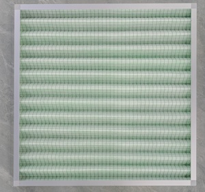 Filtre à air plissé de remplacement pour climatiseur, en fibre synthétique, avec cadre en carton, faible résistance, maille métallique, porosité 5 µm, haute performance - Product Image 4