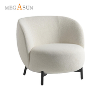 Fauteuil de salon contemporain en tissu avec structure en bois massif pour salon, chambre, loft, appartement – Mobilier de loisirs élégant