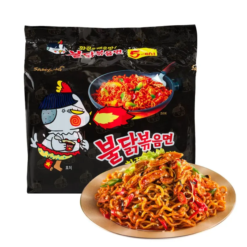 Ramen coreano 140g Macarrão Instantâneo picante ensacado lanches exóticos quentes tipo processamento frito comida instantânea peru