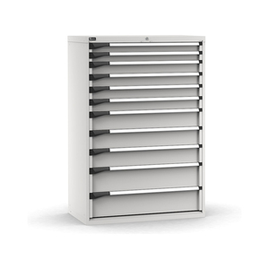 Fami Master Cajonera de 11 cajones, gris, extensión ajustable, 1020x573x1500mm - Product Image 1