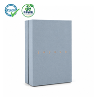 Boîte cadeau rigide en papier texturé lin personnalisée avec insert en mousse amovible pour carte de collier et base, pour bijoux et pendentifs