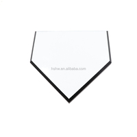 Plaque en MDF vierge pour sublimation, en forme de plaque de base de softball, blanc brillant, 10x10 pouces, pour photos imprimables, artisanat, récompenses sportives, souvenirs et cadeaux
