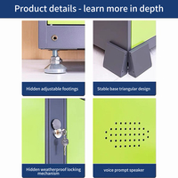 Casier à colis automatisé extérieur robuste, résistant aux intempéries, 24h/24, armoire de stockage intelligente pour la livraison, solutions de stockage