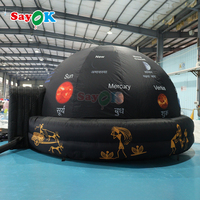 Domo de Proyección Portátil, Planetario Inflable con Impresión Personalizada para Educación Astronómica