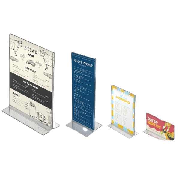 Benutzer Definierte Dreieck Klar Acryl Menü Halter Plexiglas 3 Mit