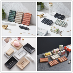 Moderna <span class=keywords><strong>Portasapone</strong></span> Rettangolare in Marmo Naturale con Design Impermeabile e Superficie Liscia per <span class=keywords><strong>Lavabo</strong></span> e Organizzazione su Scrivania - Product Image 2